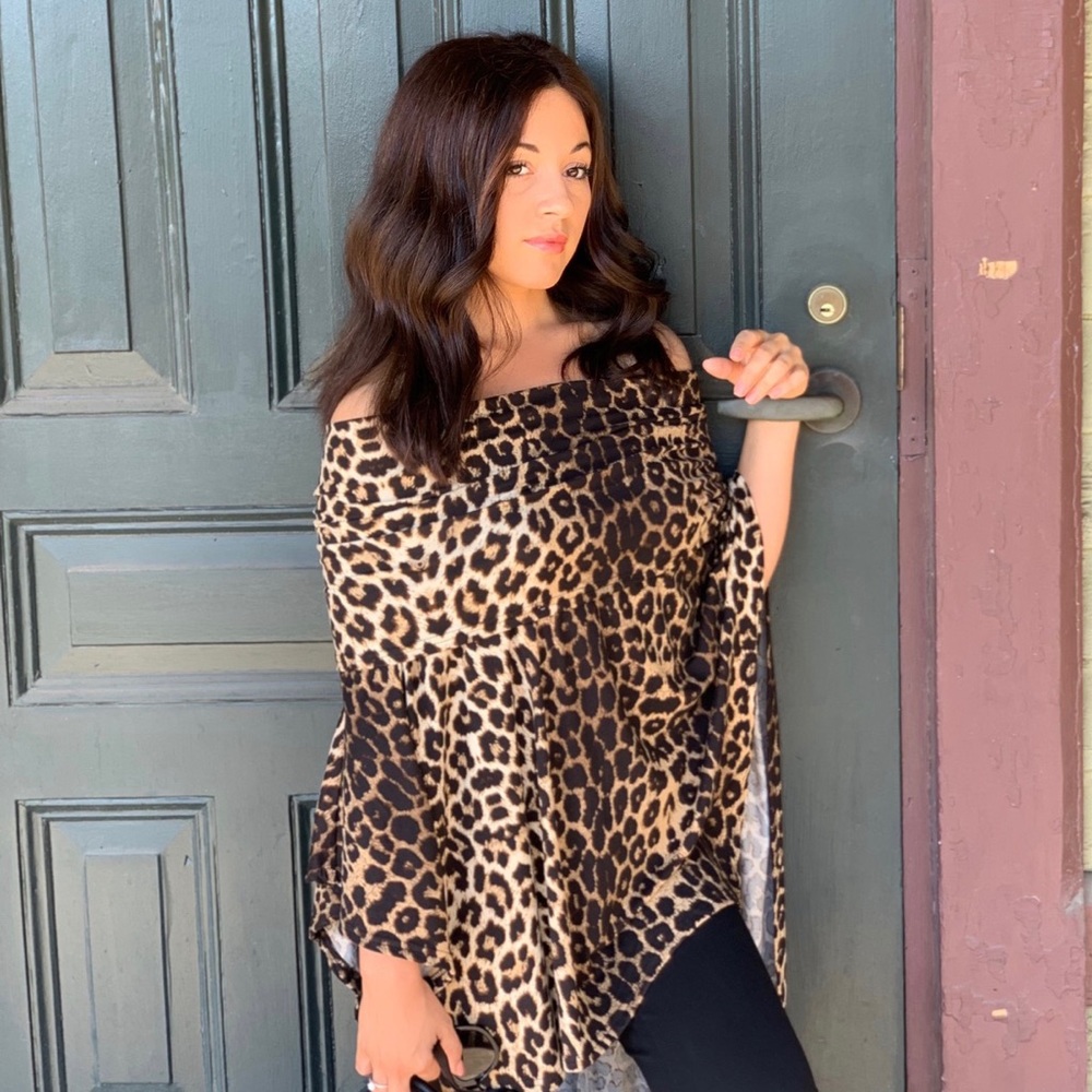 Leopard Poncho medium